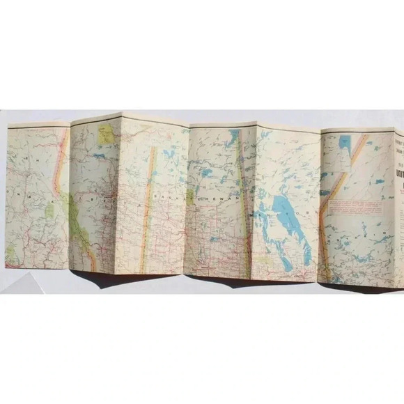 Vintage 1950s United States and Canada Western Sheet Map - Picture 3 of 3